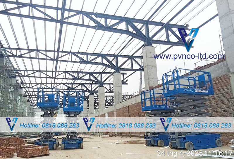 Cho thuê xe nâng người cắt kéo tại Hà Nam