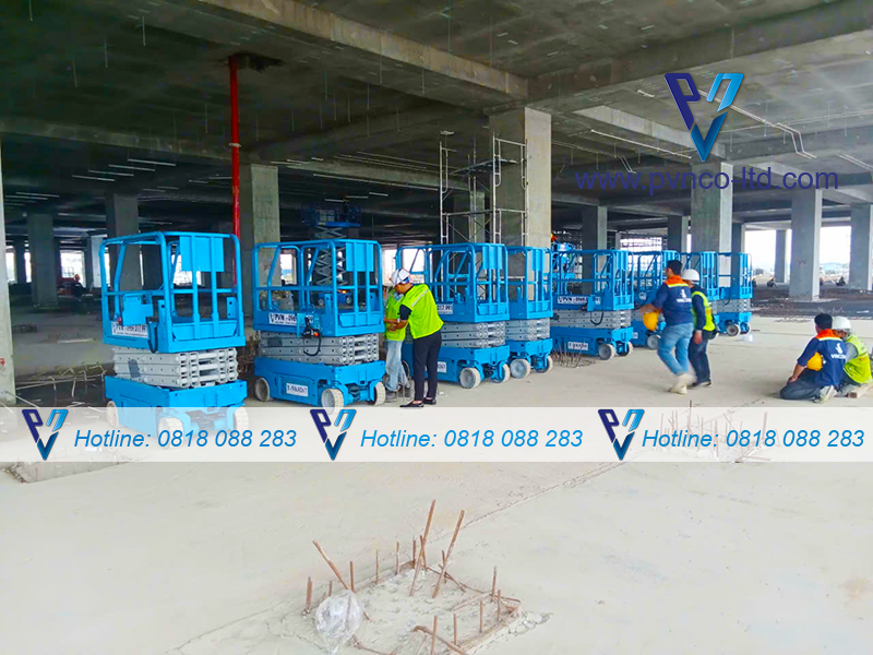 150 chiếc xe nâng người của PVN phục vụ dự án tại Cổ Loa