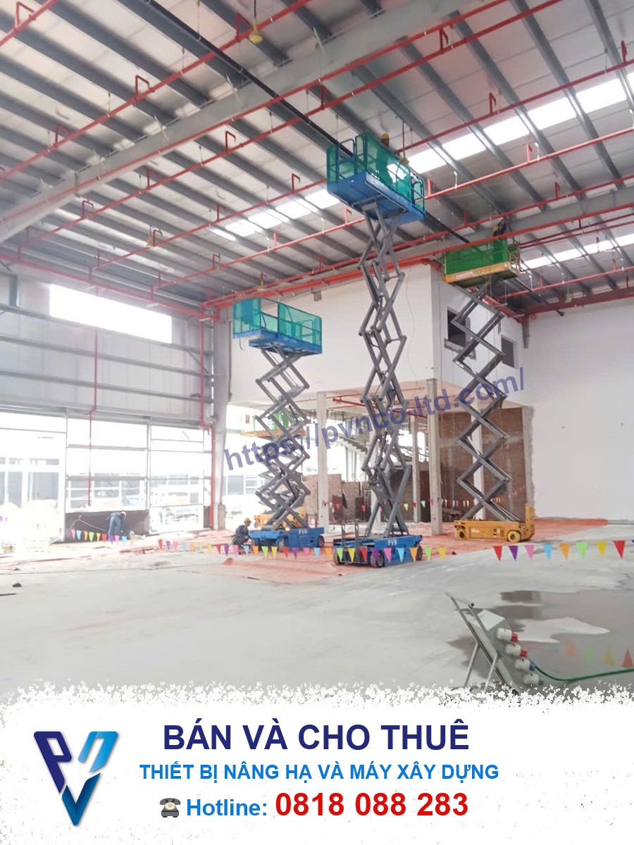 Kinh nghiệm để lựa chọn đúng xe nâng người cắt kéo thi công PCCC